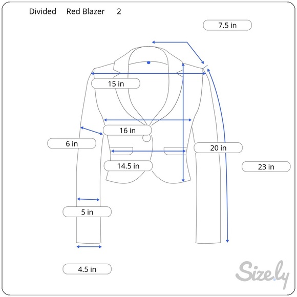 H&M Jackets & Coats Nwt True Red Cleanfront Cropped Blazer Poshmark